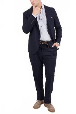 NEW BRUNELLO CUCINELLI travel suit pant in navy